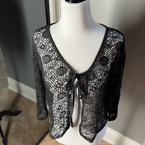 Lace Crochet Bolero/Shrug~ Size: S/M~Black